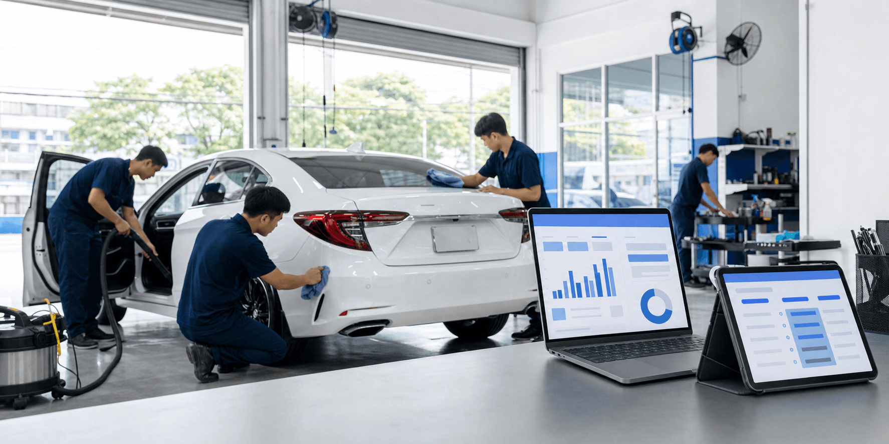 หน้าภาพรวม FastCare สำหรับเจ้าของร้านคาร์แคร์
